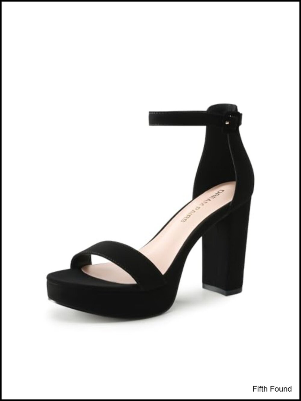 Y2K Platform Chunky Heel Sandals Ankle Strap Faux Suede